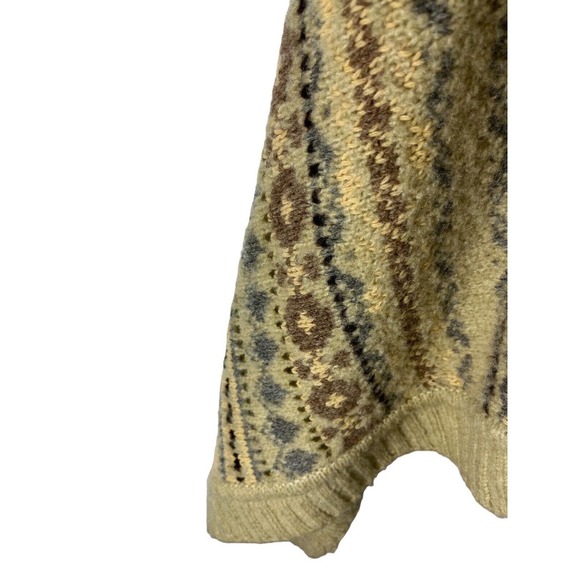 Sleeping on Snow Womens Sweater Medium Beige Printed Cardigan Long Sleeve Wool - Picture 5 of 11